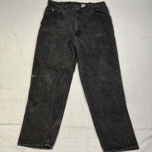 Vintage Levi's 560 Jeans Womens 36x30 Black Cotton Orange Tab Loose Tapered 90s